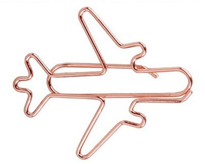 Gouden vliegtuig vorm paperclip materiaal escolar bladwijzers voor boeken briefpapier schoolspullen papelaria kind r20