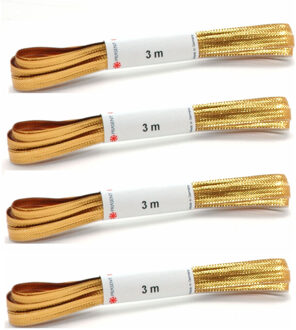 Gouden zijden cadeaulint - 6x stuks - hobbylint - 0,5 x 300 cm - cadeau verpakken / inpakken - sierl