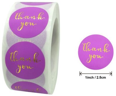 Goudfolie Dank U Stickers Voor Seal Labels 1 Inch Geschenkverpakkingen Stickers Verjaardagsfeestje Bieden Briefpapier Sticker