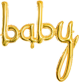 Goudkleurige aluminium baby ballon - Decoratie > Ballonnen