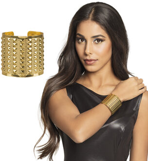 Goudkleurige koningin armband voor volwassenen - Verkleedattribuut