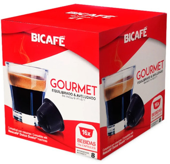 Gourmet Bicafé, 16 compatible capsules Dolce Gusto®