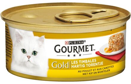 Gourmet Gold hartig torentje met kip en wortelen 85g kattenvoer