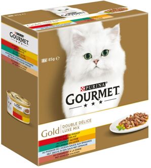 Gourmet Gold luxe mix 8x85g kattenvoer