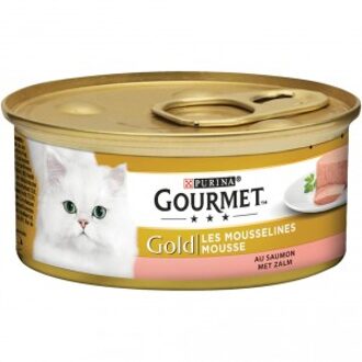 Gourmet Gold Mousse - Kattenvoer Zalm - 24 x 85 g