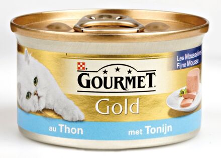 Gourmet Gold Mousse - Tonijn en Oceaan Vis - Kattenvoer - 24 x 85 g