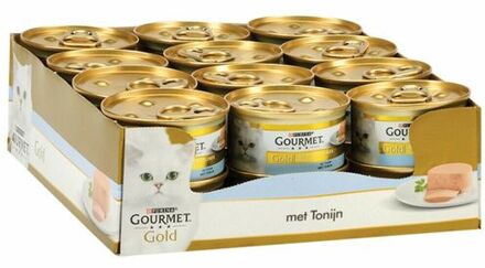 Gourmet Gold Mousse - Tonijn/Oceaan Vis 85 gr - Kattenvoer - 24 x 85 g