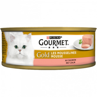 Gourmet Gold Mousse - Zalm - Kattenvoer - 24 x 85 g