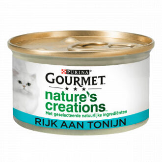 Gourmet Nature's Creations met tonijn nat kattenvoer (blik 85 gr) 48 x 85 g