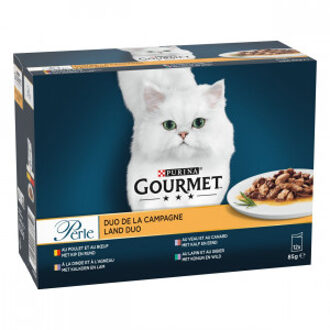 Gourmet Purina Gourmet Perle Land Duo natvoer kat (12x85 g) 8 x (12 x 85 g)