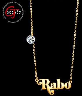 Goxijite Personalized Name Pendant Necklace For Women Stainless Steel Customized CZ Stones Nameplate Necklaces Jewelry Gift