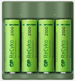 GP Batteries Batteries USB batterijlader B421 + 4x AA 2100 mAh