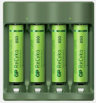 GP Batteries USB batterijlader B421 + 4x AAA 850 mAh