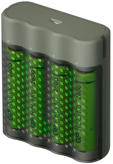 GP batterijen GP Recyko M451 Batterijlader + 4x AA 2600mAh