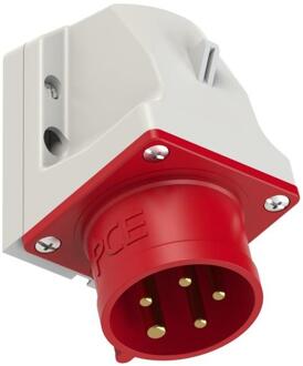GP CEE 5P/16A/400V opbouw wcd rood met pennen - 6313159