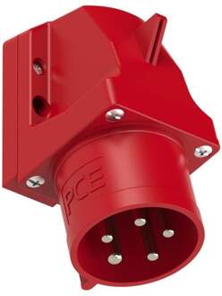 GP CEE 5P/32A/400V opb wcd rood met pennen en fasewisselaar - 6313178