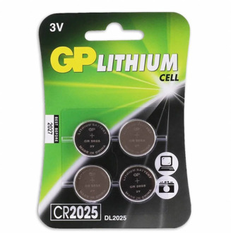 GP CR2025 Lithium-knoopcelbatterijen 3V 4 stuks