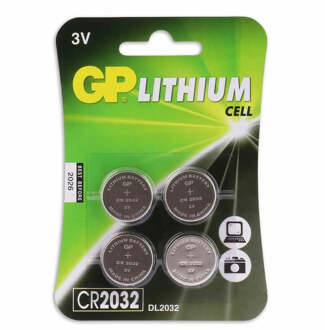 GP CR2032 Lithium-Knoopcelbatterijen 3V 4pk