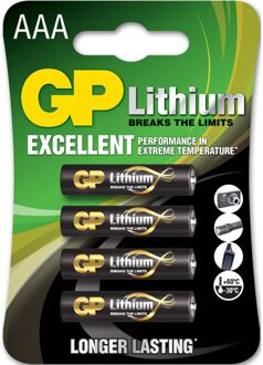 GP Primary Lithium AAA - 4 batterijen