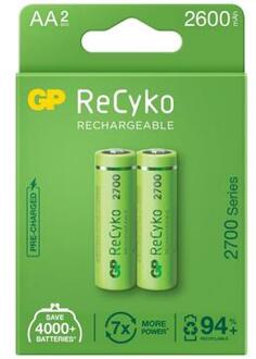 GP ReCyko 2700 Oplaadbare AA Batterijen 2600mAh - 2 stuks.
