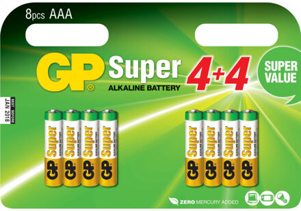 GP Super Alkaline Valuepack 8x AAA
