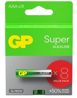 GP Super LR03/AAA batterijen - 8 stuks.