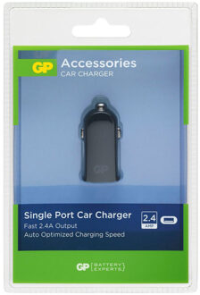GP USB autolader CC22 met 1 poort 2,4 A 150GPCC22C1 Zwart