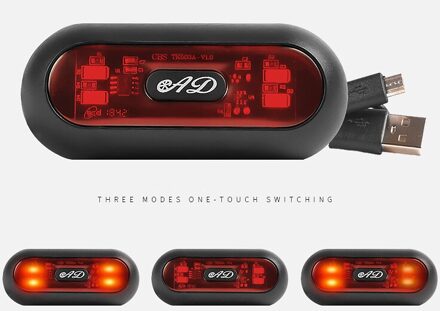 Gpcross Motorhelm Nacht Veiligheid Signaal Waarschuwingslampje Fiets Led Achterlicht Achterlicht Achterlicht Oplaadbare Waterdichte Led model- 2