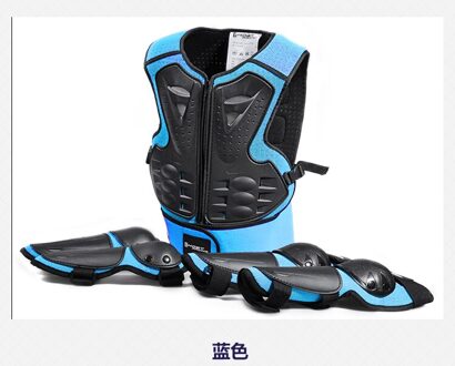 GR03 Motorfiets Care Armor Armor Pak Kind Bescherming Pak Sport Knie Zorg Elleboog Blauw