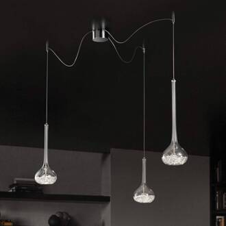 Graal 3-lamps hanglamp helder, chroom