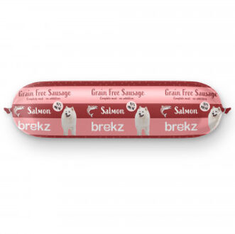 graanvrije worst zalm en kip voor de hond (600 g) 4 stuks