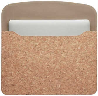 Grace laptophoes met kurk en magnetische sluiting Beige - One size