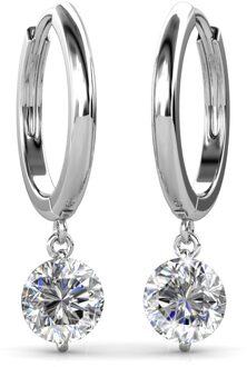 Grace Oorbellen - Zilver en Kristal - One Size