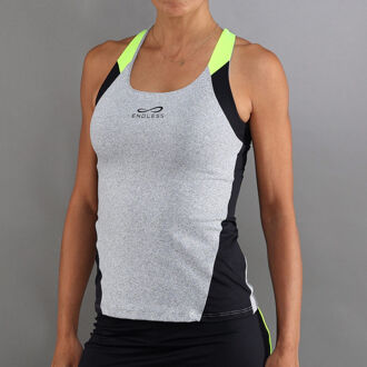 Grace Tanktop Dames-Grijs,Zwart - XS