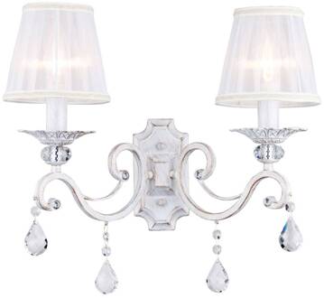 Grace wandlamp, wit, 2-lamps