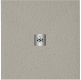 Grade douchevloer - 100x100cm - antislip - antibacterieel - mineraalmarmer - vierkant - mat new pearl (beige) 400000000000019846 New pearl mat