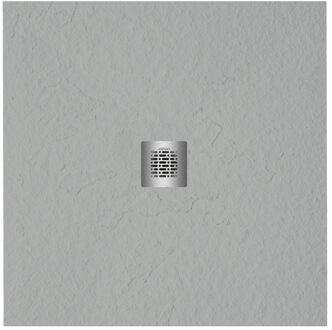 Grade douchevloer - 100x100cm - antislip - antibacterieel - mineraalmarmer - vierkant - mat perla (lichtgrijs) 400000000000020022 Perla mat