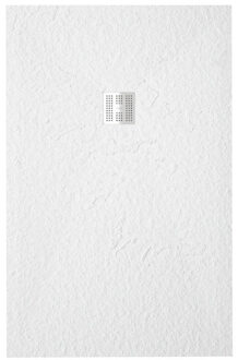 Grade Douchevloer - 100x90cm - antislip - antibacterieel - mineraalmarmer - rechthoek - mat wit 400000000000020008 Wit mat