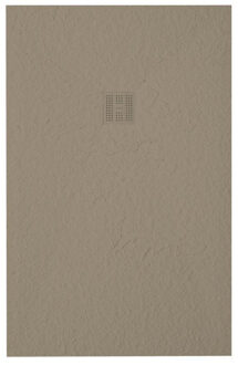 Grade douchevloer - 160x90cm - antislip - antibacterieel - mineraalmarmer - rechthoek - mat cream (creme) 400000000000019582 Cream mat