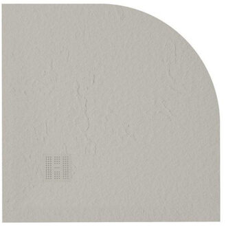 Grade douchevloer - 90x90cm - antislip - antibacterieel - mineraalmarmer - kwartrond - mat new pearl (beige) 400000000000009469 New pearl mat
