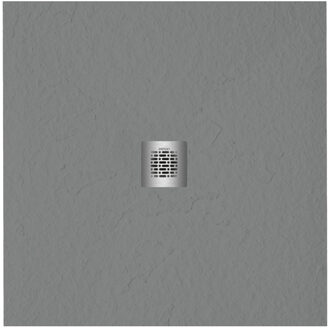 Grade douchevloer - 90x90cm - antislip - antibacterieel - mineraalmarmer - vierkant - mat cemento (grijs) 400000000000019499 Cemento mat