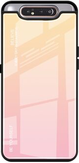 Gradient Glazen Telefoon Case Voor Samsung Galaxy A80 A90 Een 80 90 Een Case Voor Samsun Sm A805F 90A 80A cover Shell Veiligheid Fundas Capa For A80 / 01