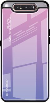 Gradient Glazen Telefoon Case Voor Samsung Galaxy A80 A90 Een 80 90 Een Case Voor Samsun Sm A805F 90A 80A cover Shell Veiligheid Fundas Capa For A80 / 02