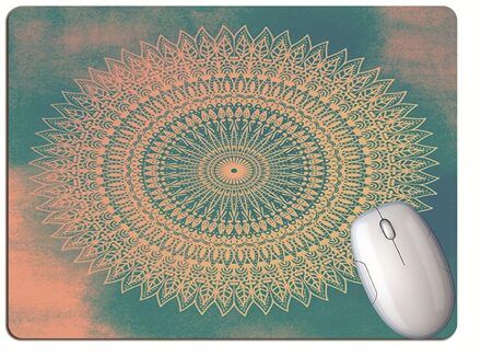 Gradiënt Kleur Mandala Muismat Student Computer Muis Antislip Notebook Pad Kantoor Toetsenbord Bescherming Pad Tafel Mat 1stk A