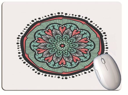 Gradiënt Kleur Mandala Muismat Student Computer Muis Antislip Notebook Pad Kantoor Toetsenbord Bescherming Pad Tafel Mat 1stk I