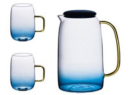 Gradiënt Kleur Marmer Koud Water Glazen Fles Hittebestendig Glazen Pot Waterkoker SCIE999 reeks