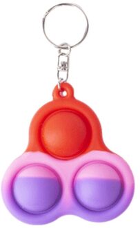 Gradiënt Siliconen Vinger Zintuiglijke Speelgoed Sleutelhanger Voor Kinderen Volwassen Gradiënt Handheld Mini Stress Relief Hand Speelgoed Voor Angst Autism DT1880H01