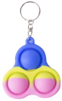 Gradiënt Siliconen Vinger Zintuiglijke Speelgoed Sleutelhanger Voor Kinderen Volwassen Gradiënt Handheld Mini Stress Relief Hand Speelgoed Voor Angst Autism DT1880H03