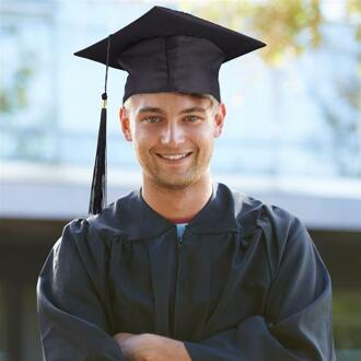 Graduation Cap Verstelbare Mortel Boord Hoed Met Kwasten Graduation Ceremony Photo Prop Party Supply (Zwart)