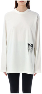 Grafisch T-shirt met lange mouwen Y-3 , White , Dames - L,M,S